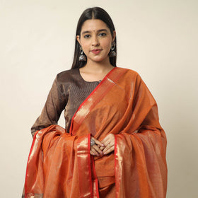 Buy Traditional Maheshwari Silk Tissue Zari Weave Handloom Kurta with Dupatta Set 01 Online at iTokri.com