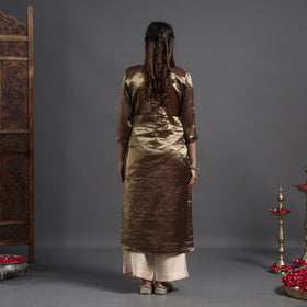  Traditional Maheshwari Tissue Zari Work Cotton Handloom Kurta with Dupatta Set 