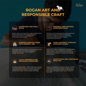 Brown - traditional rogan art hand painted batik cotton