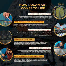 Brown - traditional rogan art hand painted batik cotton