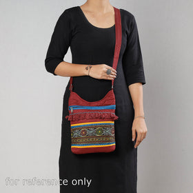 Buy Traditional Rogan Hand Painted Silk Bead Work Sling Bag with Tassles Online at iTokri.com