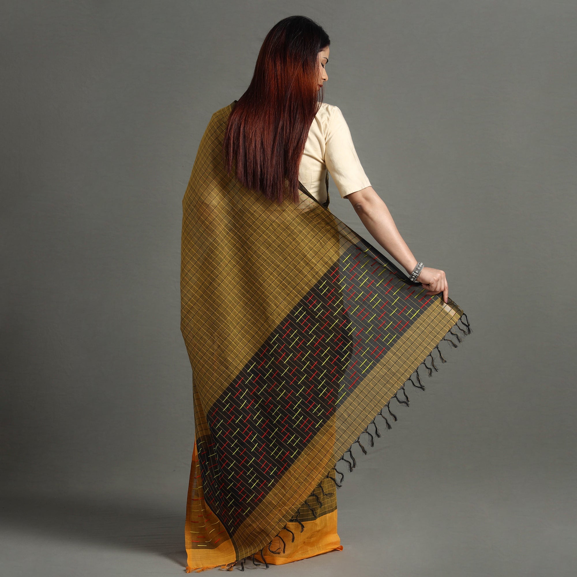 Buy Traditional Venkatagiri Handloom Cotton Checks Saree 03 Online at iTokri.com