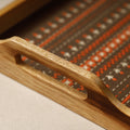 Tribal Hand Embroidered Sagwan Wood Brown Tray
