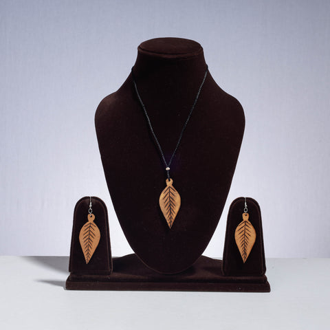  Tuma Craft Handcarved Dried Bottle Gourd Necklace Set 