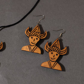 Brown - tuma craft hand carved dried bottle gourd necklace