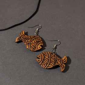 Brown - tuma craft hand carved dried bottle gourd necklace