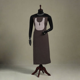 Brown Unstitched Plain Cotton Kurta Material
