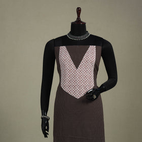 Brown Unstitched Plain Cotton Kurta Material