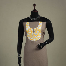 Brown Unstitched Plain Cotton Kurta Material