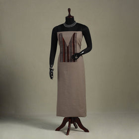 Brown Unstitched Plain Cotton Kurta Material