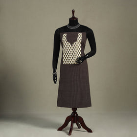 Brown Unstitched Plain Cotton Kurta Material