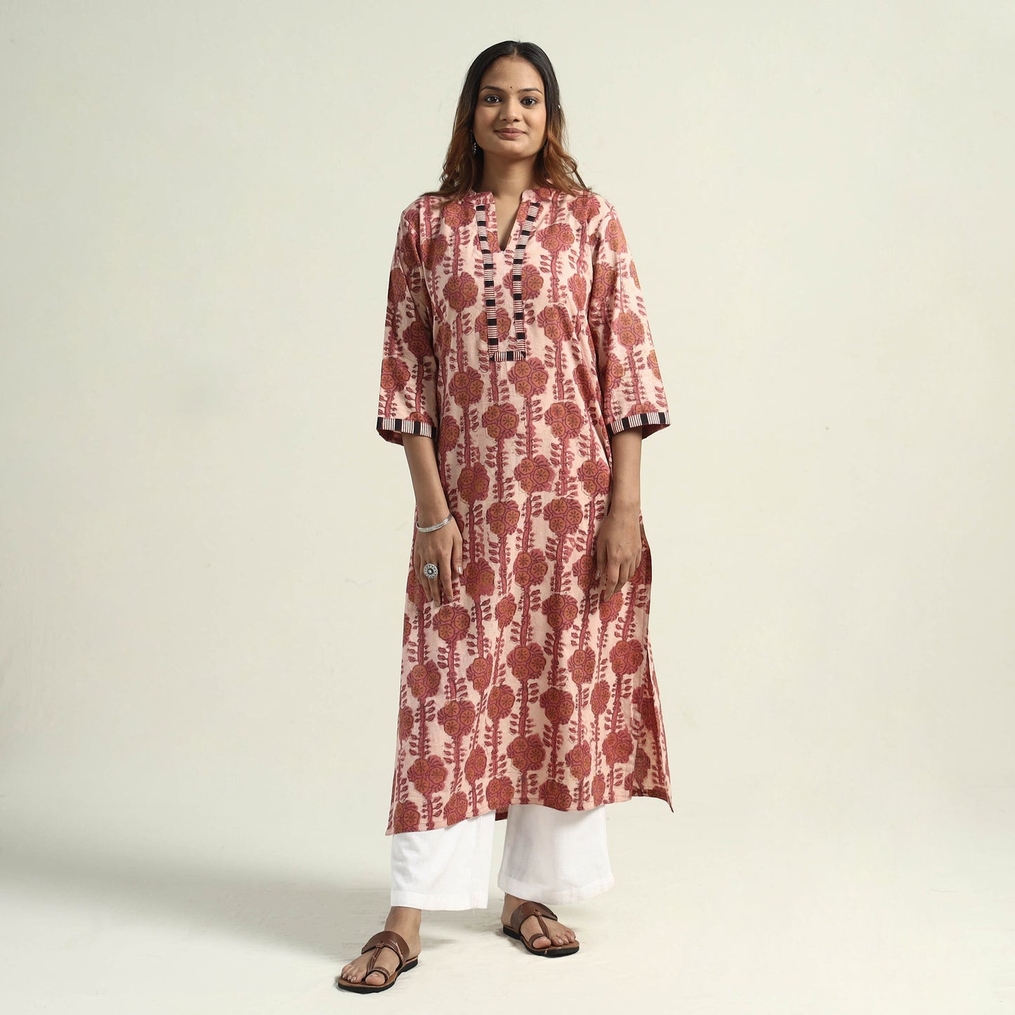 Buy Vanaspati Hand Block Printed Cotton Kurta Online at iTokri.com