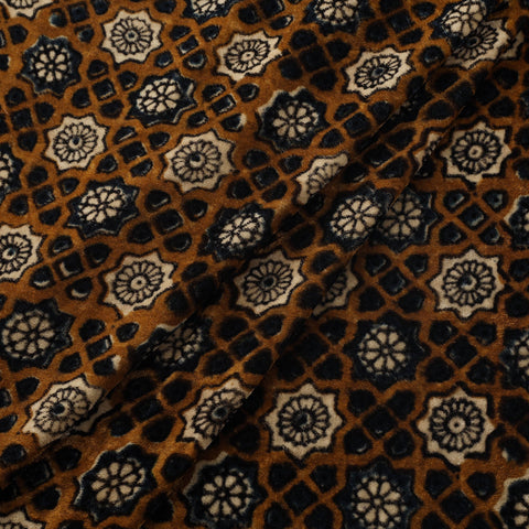 Velvet natural dyed fabric 03 - handcrafted