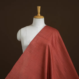 Brown - vidarbha handloom checks tussar silk fabric 08