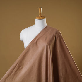 Brown - vidarbha handloom plain tussar silk fabric 02