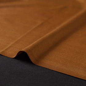 Brown - vidarbha handloom plain tussar silk fabric 05