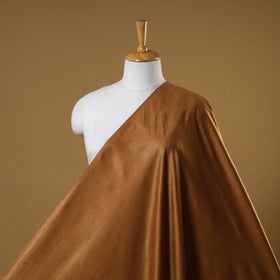 Brown - vidarbha handloom plain tussar silk fabric 05
