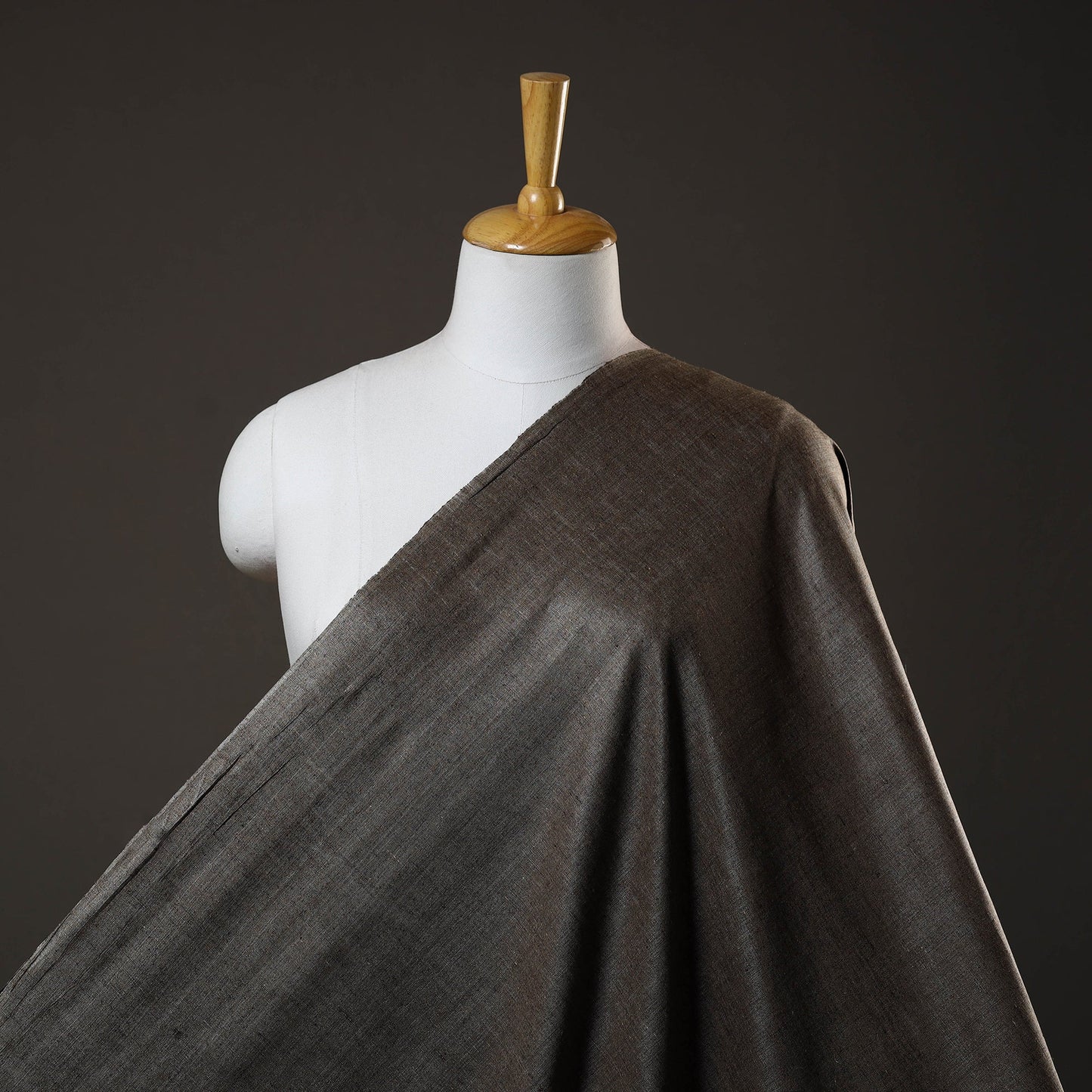  Brown Vidarbha Pure Tussar x Katia Silk Handloom Fabric