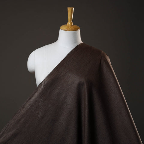 Brown - vidarbha pure tussar x katia silk handloom fabric