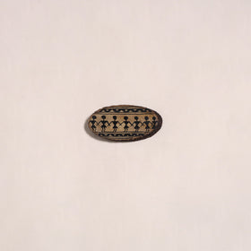 Warli handpainted wooden fridge magnet 16 - handcrafted