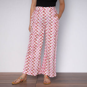  Sanganeri Hand Block Printed Cotton Long Kurta with Palazzo Set 
