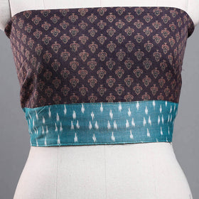 Brown - woollen bagh blouse piece 57 - handcrafted