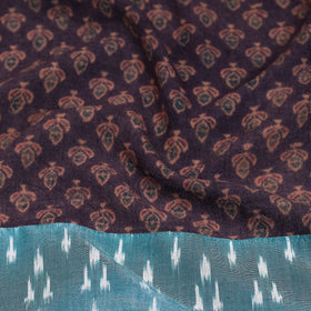 Brown - woollen bagh blouse piece 57 - handcrafted