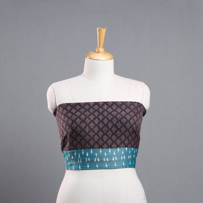 Brown - woollen bagh blouse piece 57 - handcrafted