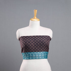 Brown - woollen bagh blouse piece 57 - handcrafted