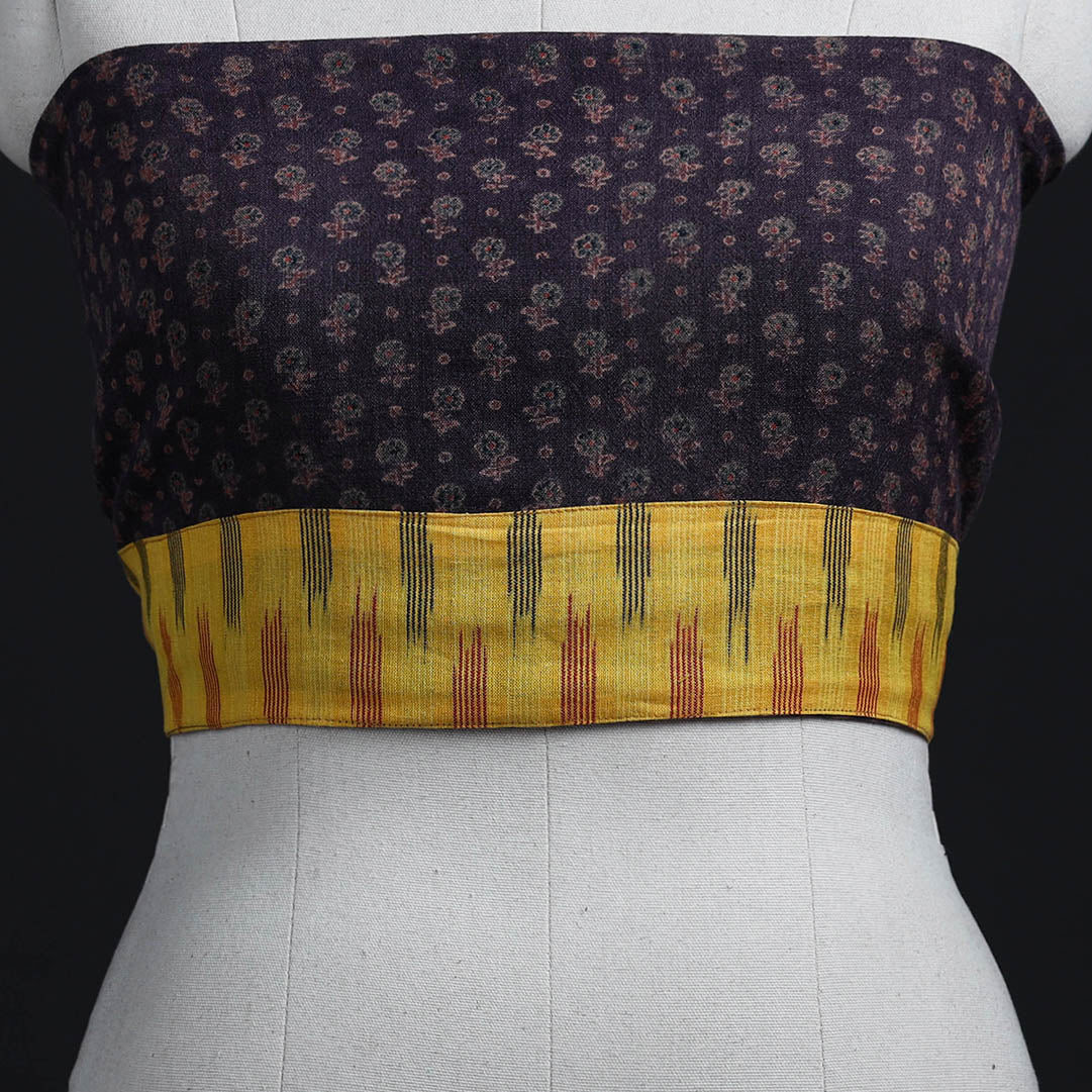 Brown - woollen blouse piece 49 - handcrafted