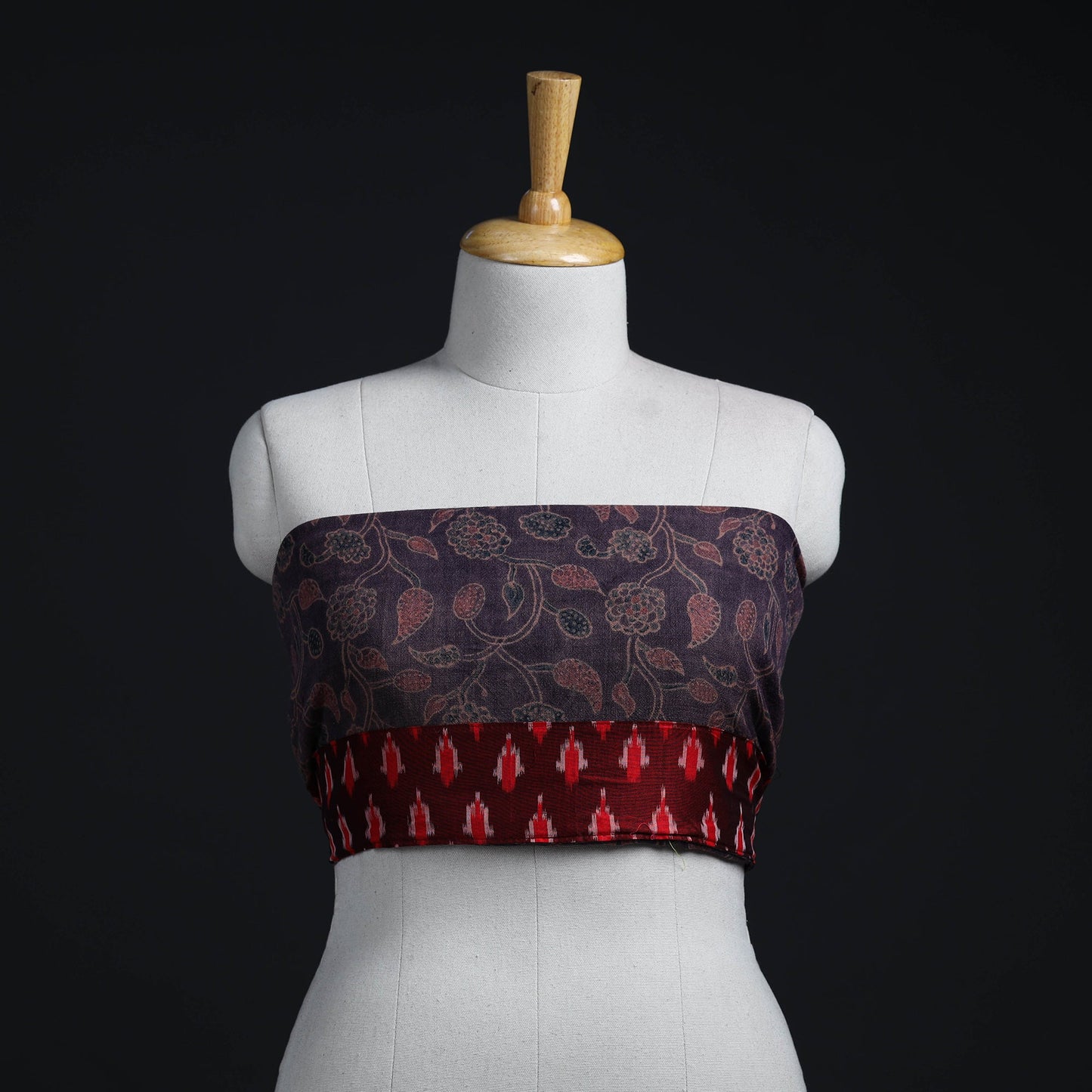 Brown - woollen blouse piece 57 - handcrafted