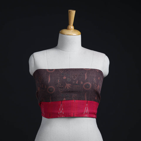 Brown - woollen blouse piece 59 - handcrafted