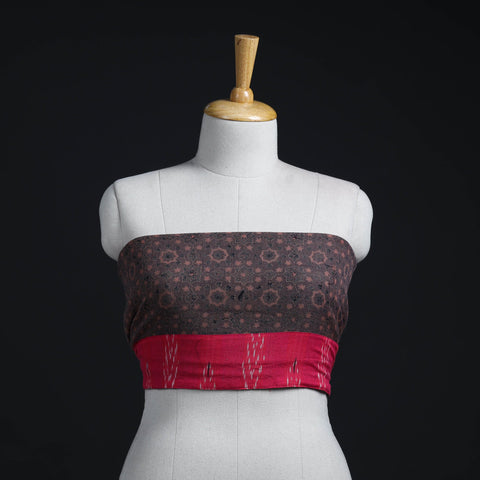 Brown - woollen blouse piece 60 - handcrafted