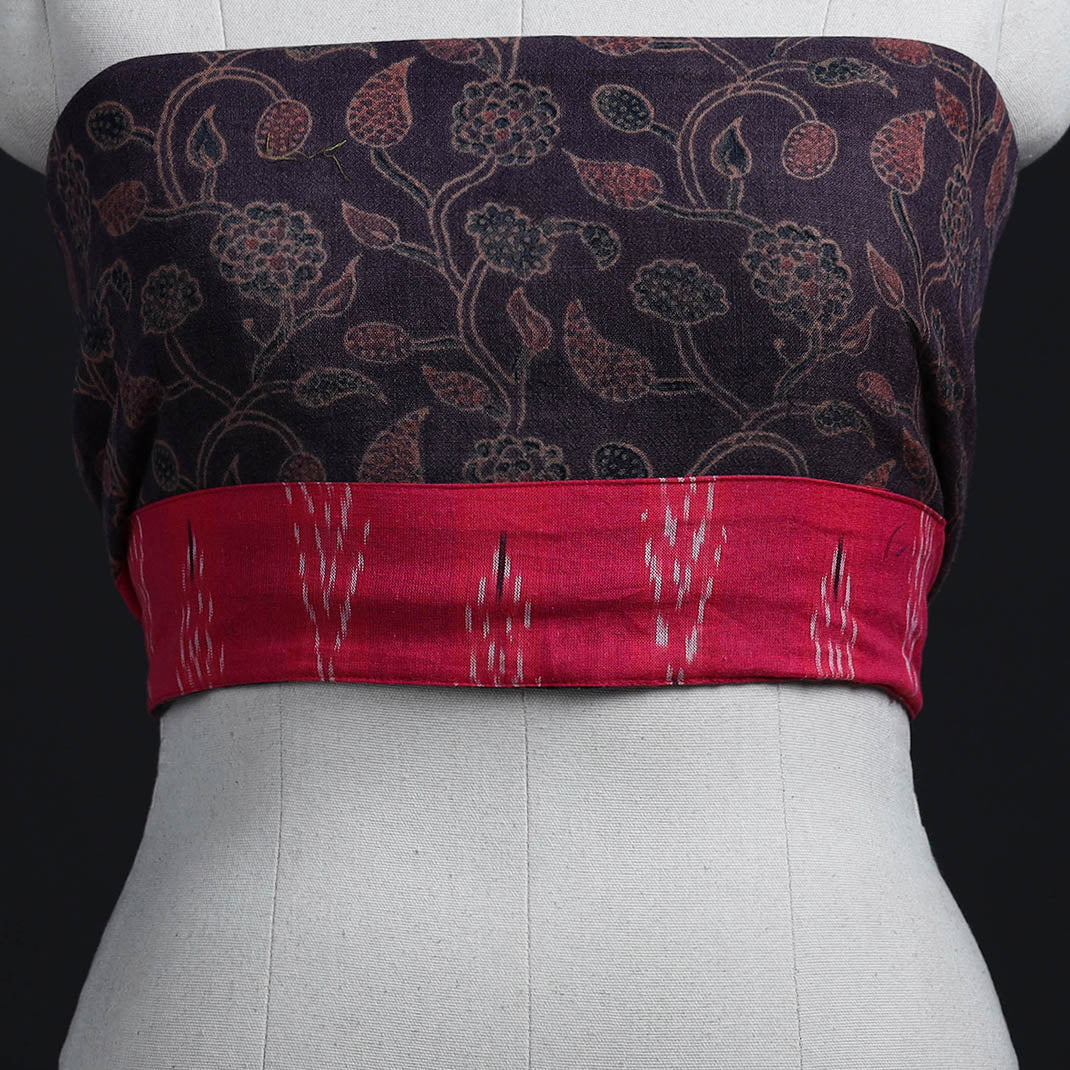 Brown - woollen blouse piece 63 - handcrafted