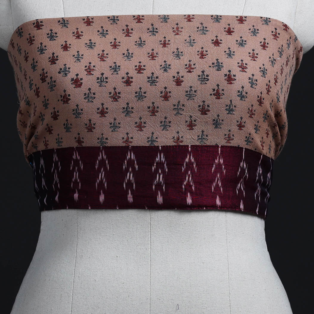 Brown - woollen blouse piece 66 - handcrafted