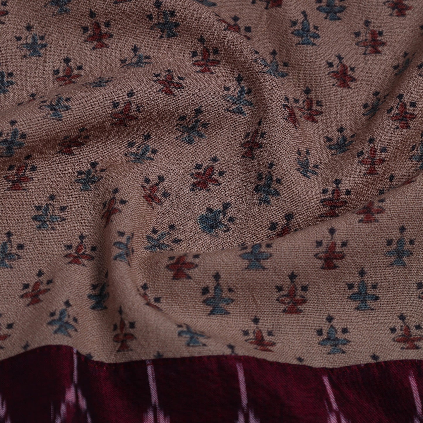 Brown - woollen blouse piece 66 - handcrafted