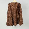 Brown Wrap Around Cotton Pochampally Ikat Skirt 