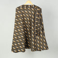 Brown Wrap Around Cotton Pochampally Ikat Skirt 