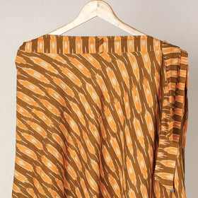 Brown Wrap Around Cotton Pochampally Ikat Skirt
