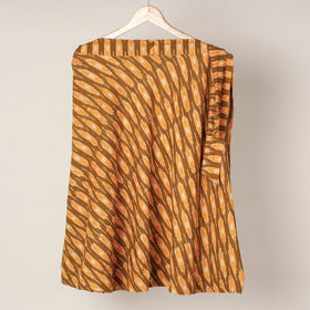 Brown Wrap Around Cotton Pochampally Ikat Skirt