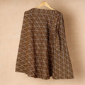 Brown Wrap Around Cotton Pochampally Ikat Skirt