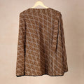 Brown Wrap Around Cotton Pochampally Ikat Skirt