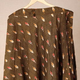 Brown Wrap Around Cotton Pochampally Ikat Skirt