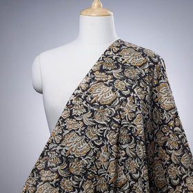 Brown Traditional Bagru Print Fabric from Rajasthan