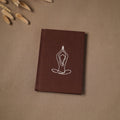 Yoga hand embroidered fabric cover handmade paper journal