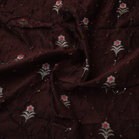 Zari buti silk tie-dye bandhani fabric 31 - handcrafted