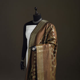 Zari work banarasi silk dupatta 05 - handcrafted
