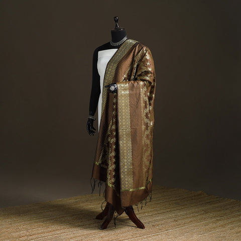 Zari work banarasi silk dupatta 05 - handcrafted