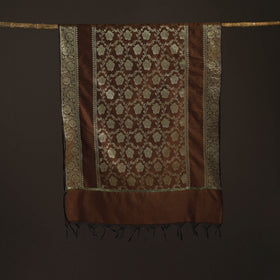 Zari work banarasi silk dupatta 16 - handcrafted