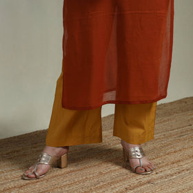 Mulmalai cotton plain dyed straight kurta 01 - handcrafted